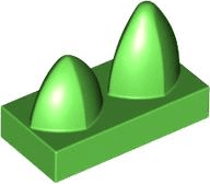 Tile, Modified 1 x 2 with 2 Teeth Vertical