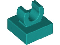 Tile, Modified 1 x 1 with Open O Clip