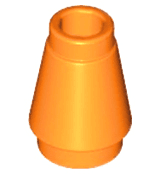 Cone 1 x 1 with Top Groove