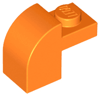 Slope, Curved 2 x 1 x 1 1/3 with Recessed Stud