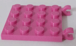 Plate, Modified 4 x 4 with 2 Open O Clips (Horizontal Grip)