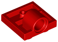 Plate, Modified 2 x 2 with Pin Hole - Full Cross Support Underneath