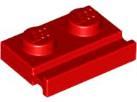 Plate, Modified 1 x 2 with Door Rail