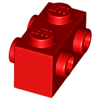 Brick, Modified 1 x 2 with Studs on 2 Sides