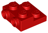 Plate, Modified 2 x 2 x 2/3 with 2 Studs on Side - Solid Bottom Tube