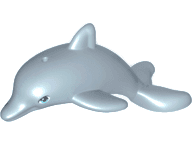 Dolphin, Mini Doll Style, Jumping with Bottom Axle Holder with Medium Azure Eyes Pattern