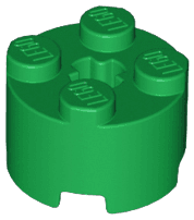 Brick, Round 2 x 2 with Axle Hole