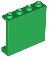 Panel 1 x 4 x 3 with Side Supports - Hollow Studs