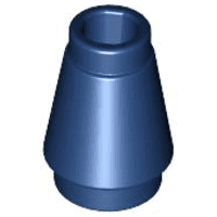 Cone 1 x 1 with Top Groove