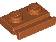 Plate, Modified 1 x 2 with Door Rail