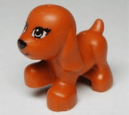 Dog, Mini Doll Style, Puppy, Walking with Bright Light Blue Eyes and Black Nose and Mouth Pattern (Friends Scarlett)