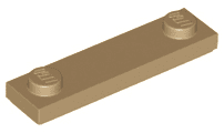 Plate, Modified 1 x 4 with 2 Studs with Groove