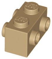 Brick, Modified 1 x 2 with Studs on 2 Sides