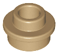 Plate, Round 1 x 1 with Open Stud