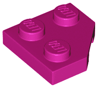 Wedge, Plate 2 x 2  Cut Corner