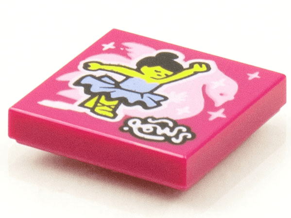 Tile 2 x 2 with BeatBit Album Cover - Ballerina and Swan Pattern