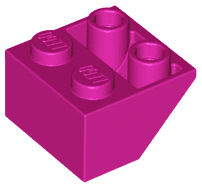 Slope, Inverted 45 2 x 2 with Flat Bottom Pin