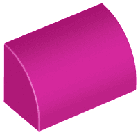 Slope, Curved 1 x 2 with Bottom Stud Holder