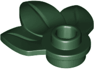 Plant Plate, Round 1 x 1 with 3 Layered Leaves
