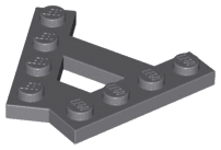 Wedge, Plate A-Shape with 2 Rows of 4 Studs