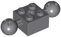 Technic, Brick Modified 2 x 2 with 2 Ball Joints and Axle Hole
