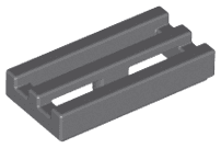 Tile, Modified 1 x 2 Grille with Bottom Groove