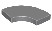 Tile, Round Corner 2 x 2 Macaroni
