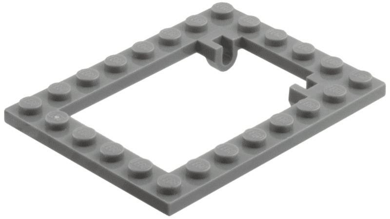Plate, Modified 6 x 8 Trap Door Frame Horizontal