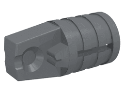 Hinge Cylinder 1 x 2 Locking with 1 Finger and Axle Hole on Ends with Slots
