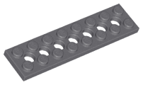 Technic, Plate 2 x 8 with 7 Holes