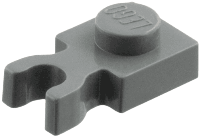 Plate, Modified 1 x 1 with U Clip Thick (Vertical Grip)