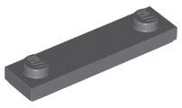 Plate, Modified 1 x 4 with 2 Studs with Groove