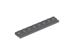 Plate, Modified 1 x 8 with Door Rail