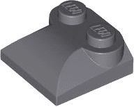 Slope, Curved 2 x 2 x 2/3 with 2 Studs and Curved Sides
