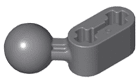 Technic, Liftarm, Modified Ball Joint Angled 1 x 2