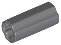 Technic, Axle Connector 2L (Smooth with x Hole + Orientation)