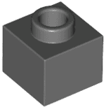 Brick, Modified 1 x 1 x 2/3 with Open Stud