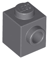Brick, Modified 1 x 1 with Stud on Side