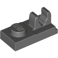Plate, Modified 1 x 2 with Clip with Center Cut on Top