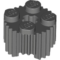 Brick, Round 2 x 2 with Axle Hole and Grille / Fluted Profile