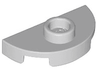 Plate, Round 1 x 2 Half with 1 Stud (Jumper)
