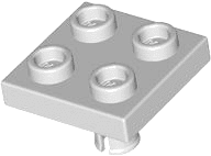 Plate, Modified 2 x 2 with Pin on Bottom
