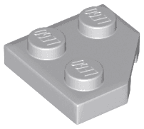 Wedge, Plate 2 x 2  Cut Corner