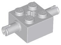 Brick, Modified 2 x 2 with Pins and Axle Hole