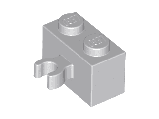 Brick, Modified 1 x 2 with Open O Clip Thick (Vertical Grip)