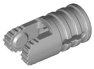 Hinge Cylinder 1 x 2 Locking with 2 Fingers and Axle Hole on Ends with Slots