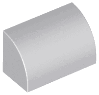 Slope, Curved 1 x 2 with Bottom Stud Holder