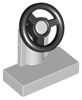 Vehicle, Steering Stand 1 x 2 with Black Steering Wheel