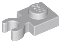Plate, Modified 1 x 1 with Open O Clip Thick (Vertical Grip)