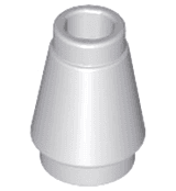 Cone 1 x 1 with Top Groove